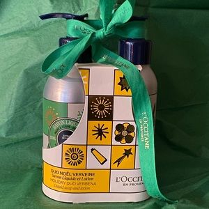 L’OCCITANE  - Due Noel Verveine Holiday Liquid Soap and Lotion Gift Set.
